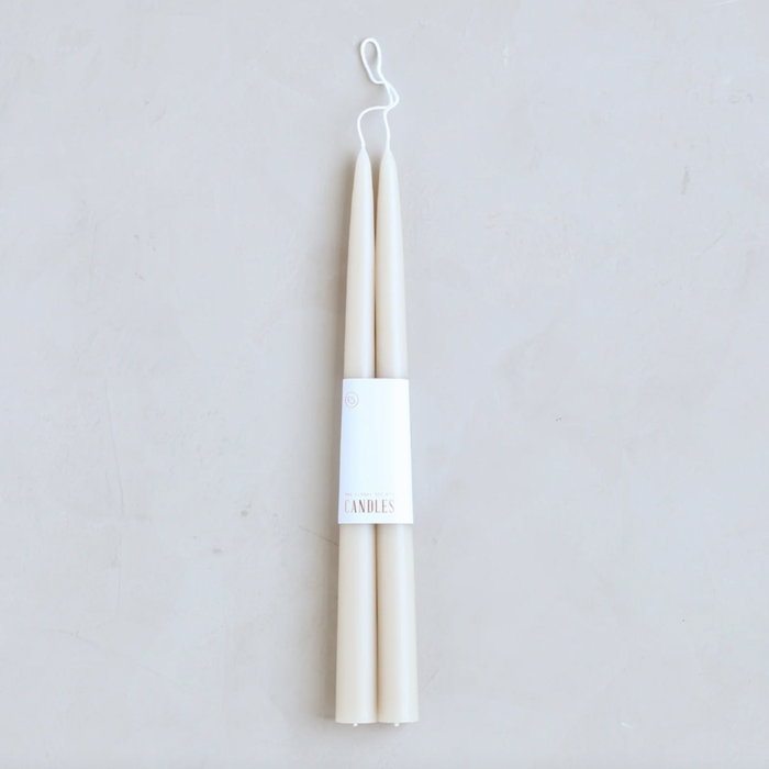 Timeless Parchment Taper Candle | Set of 2