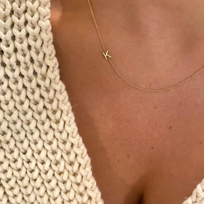Initial Necklace | 14k gold