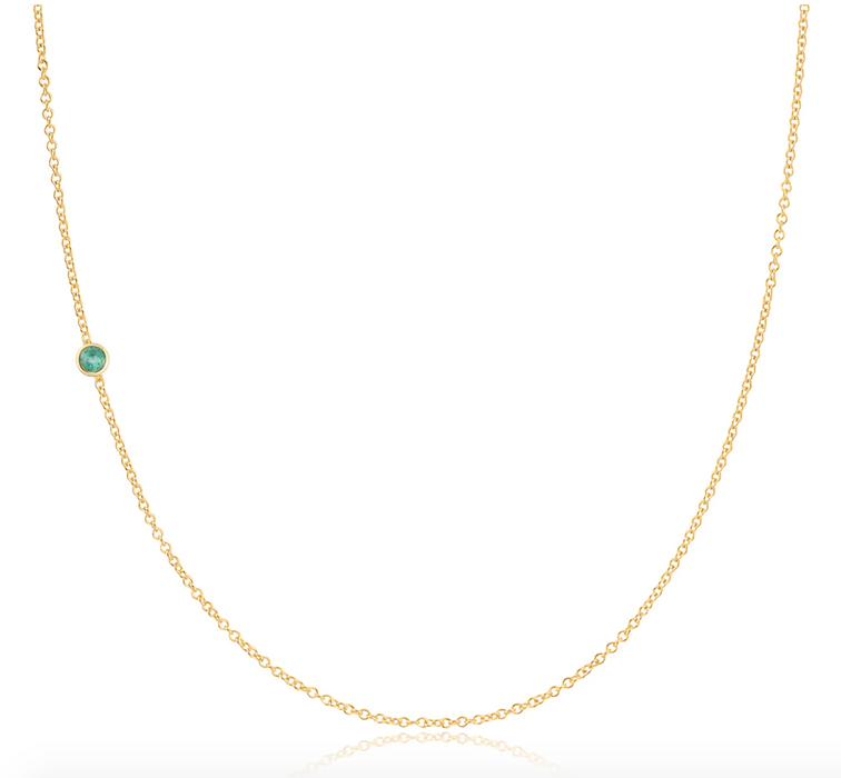 Birthstone Necklace | Emerald | (PREORDER)