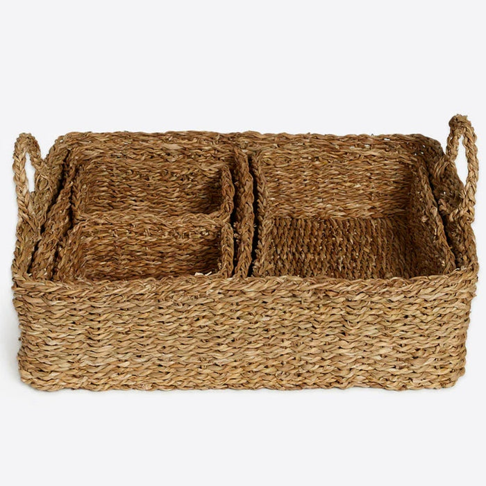 Nested Woven Baskets Set / 5