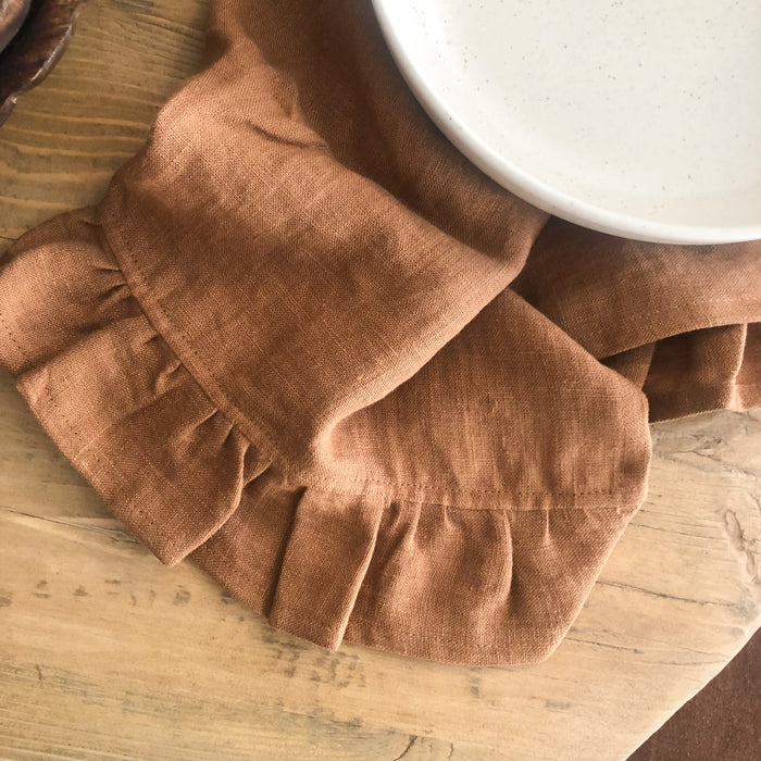 Ruffle Tea Towel | Cinnamon