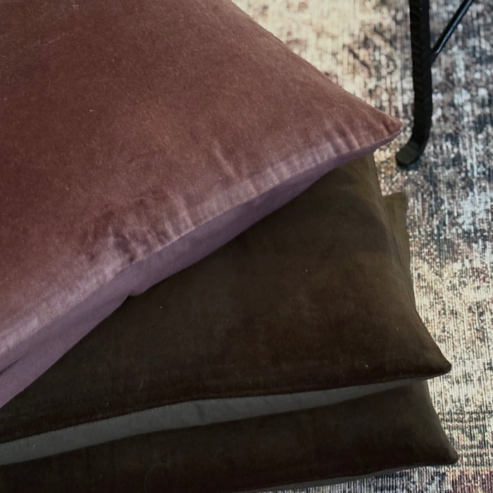 Vera Velvet Pillow | Sangria Plum