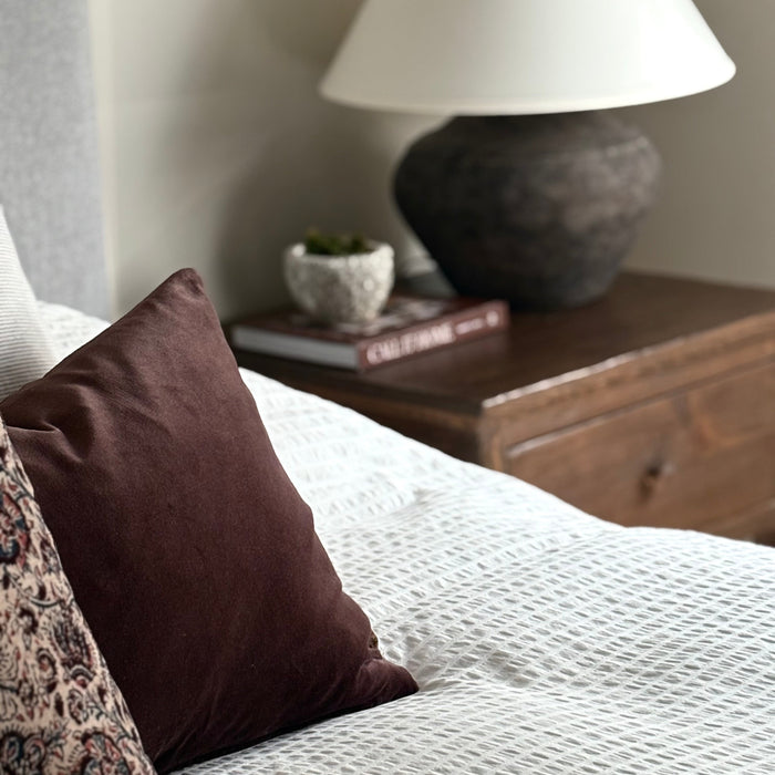 Vera Velvet Pillow | Sangria Plum