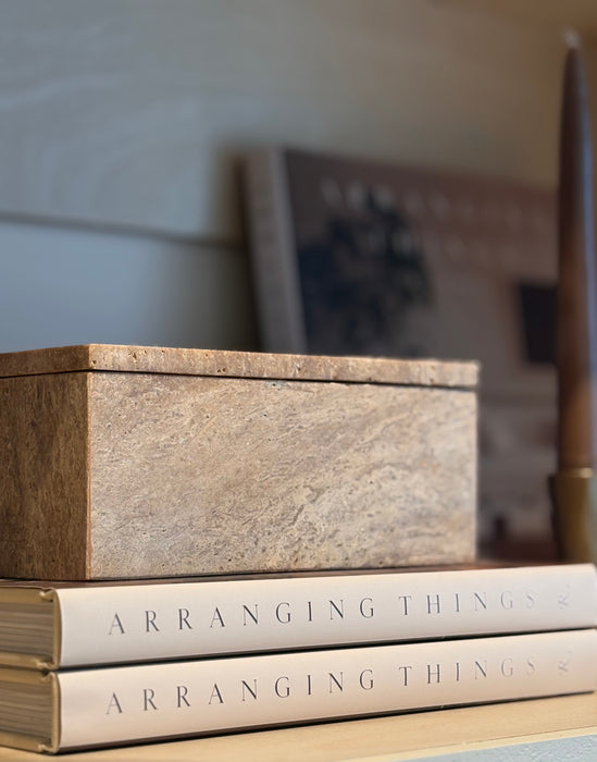 Travertine Lidded Box