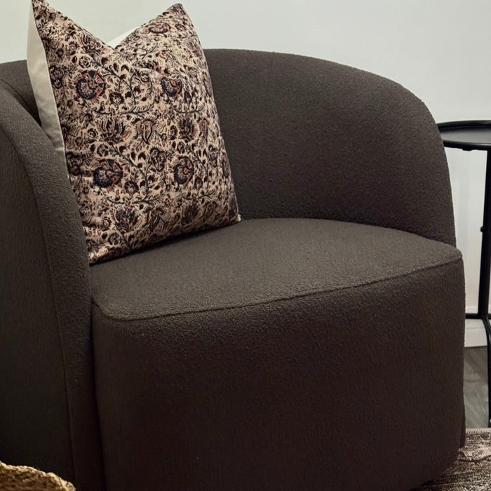 Lola Swivel Chair | Kusama Dotty Chocolate