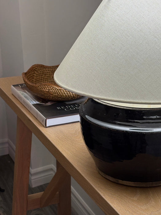 Amber Glazed Vintage Lamp