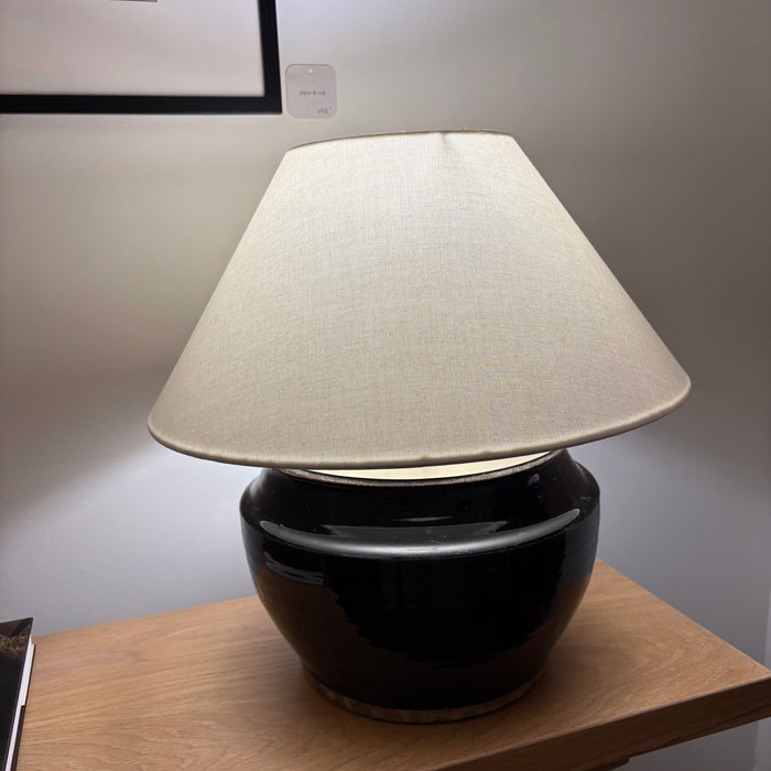Amber Glazed Vintage Lamp