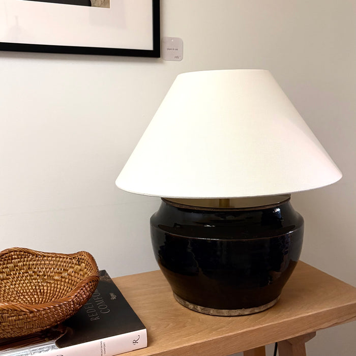 Amber Glazed Vintage Lamp