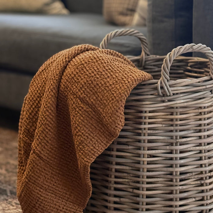 Wren Waffle Throw | Cinnamon