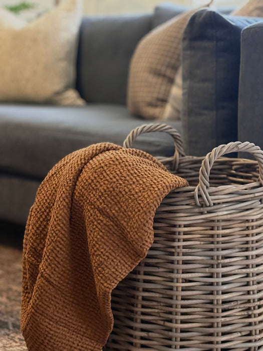 Wren Waffle Throw | Cinnamon
