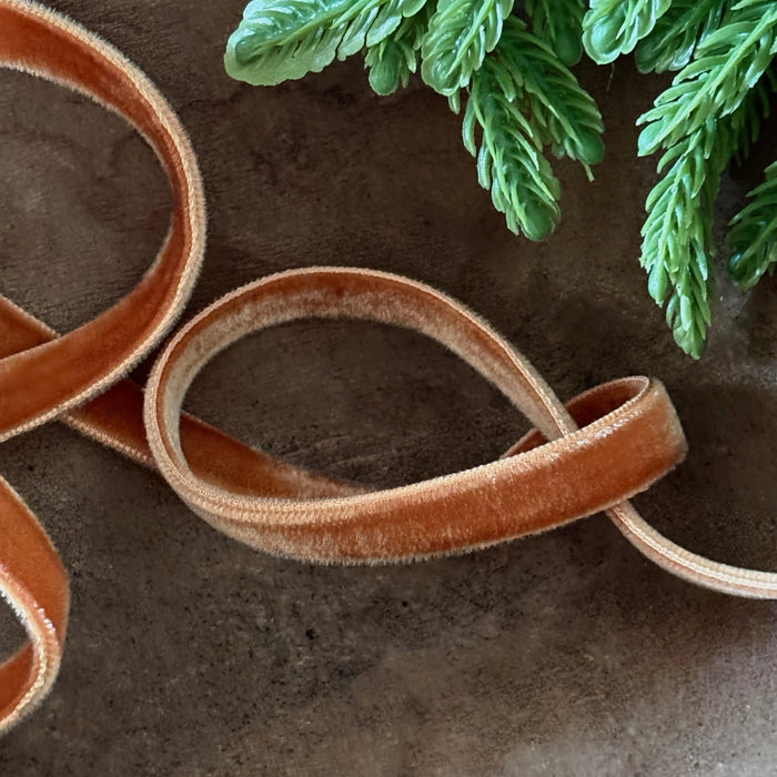 Caramel Velvet Ribbon | Dbl Sided