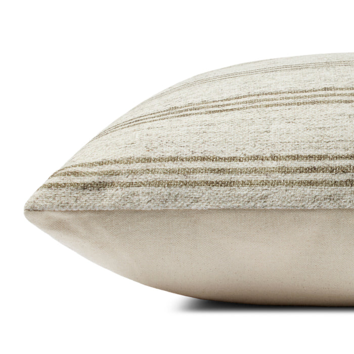 Zephyr Pillow by Amber Lewis X Loloi  Ivory | Olive
