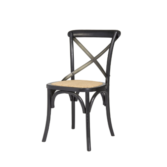 Cross Back Chair | Black (PRE ORDER)