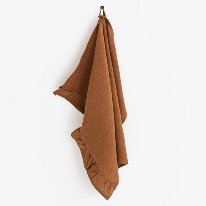 Ruffle Tea Towel | Cinnamon