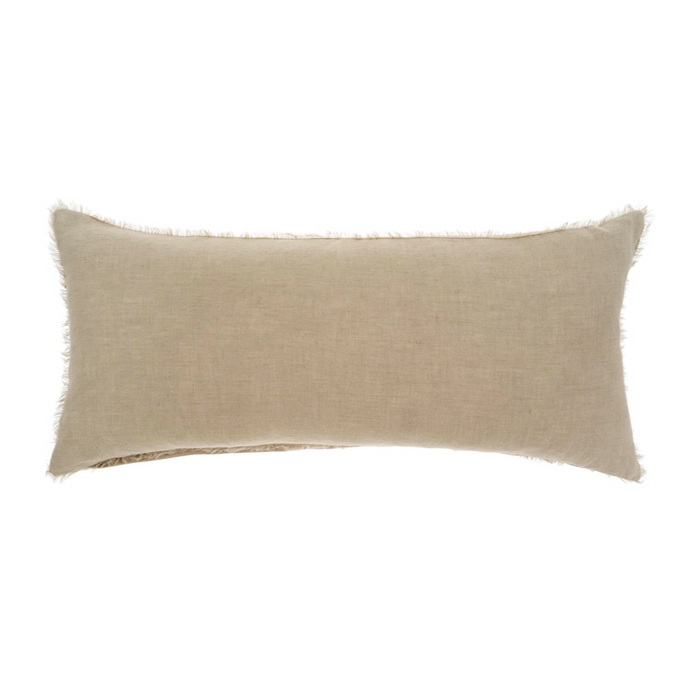 Lina Linen Pillow Driftwood | 14 x 31