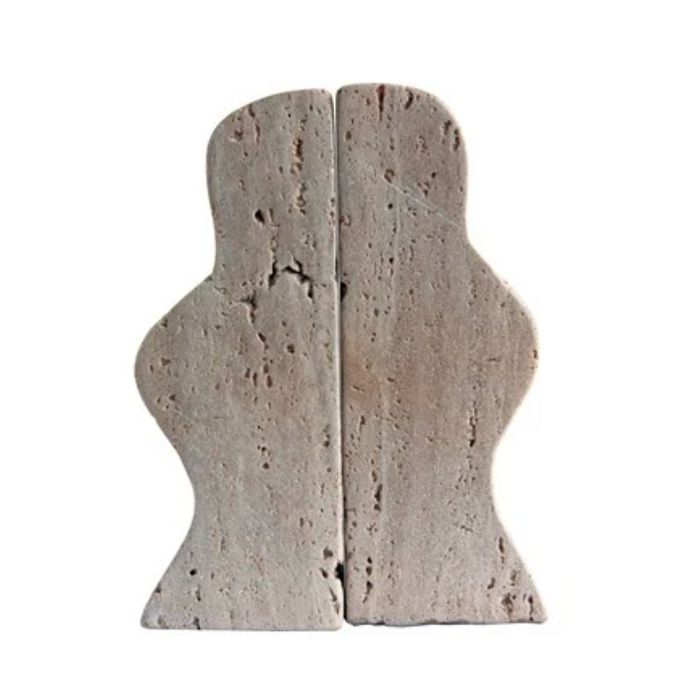 Travertine Bookend Ends | set of 2