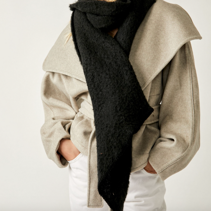 Rangeley Recycled Blend Scarf | Black