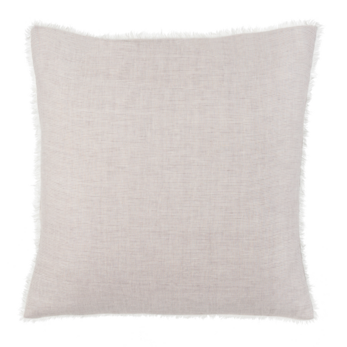 Lina Linen Pillow Grey Stripe | 24 x 24