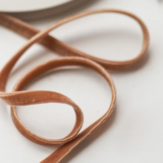 Caramel Velvet Ribbon | Dbl Sided