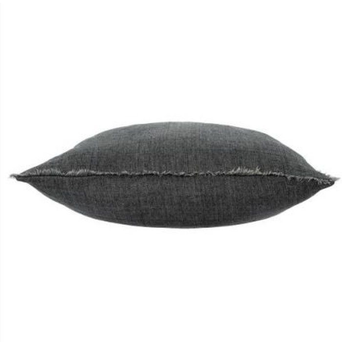 Lina Linen Pillow Charcoal | 24 x 24