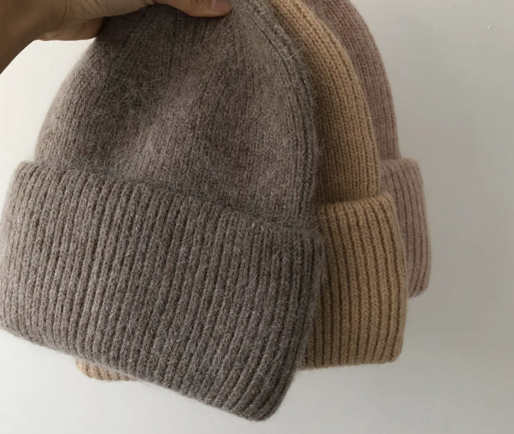 Angora Wool Beanie Neutrals | 2 Colours Available