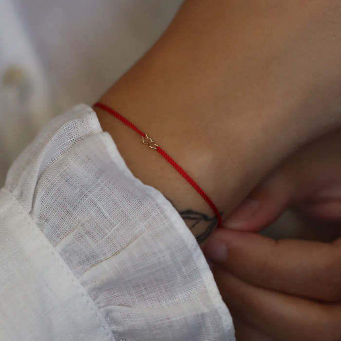 Together Forever Heart Cord Bracelet