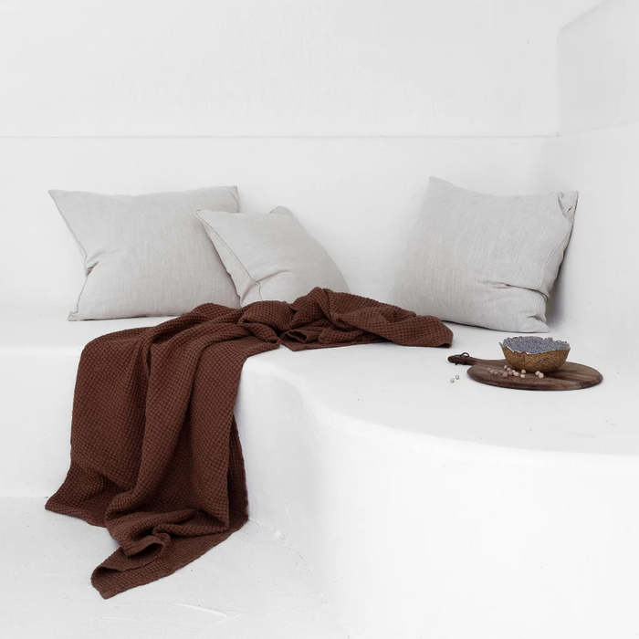 Wren Waffle Throw | Dark Chocolate