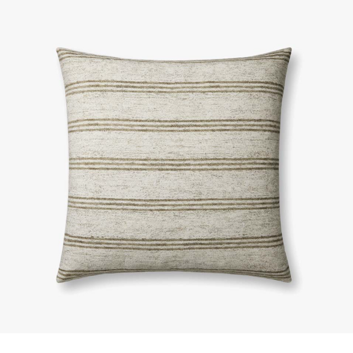 Zephyr Pillow by Amber Lewis X Loloi  Ivory | Olive