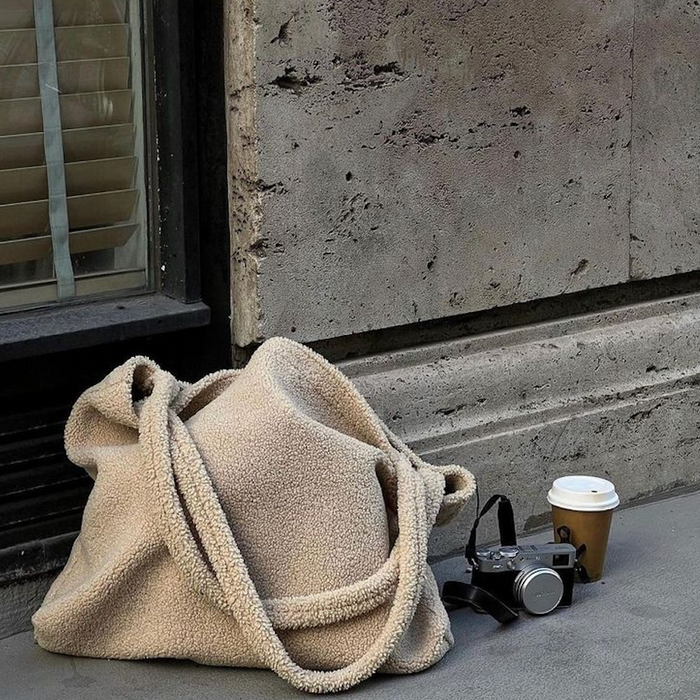 Ecru Teddy Bag