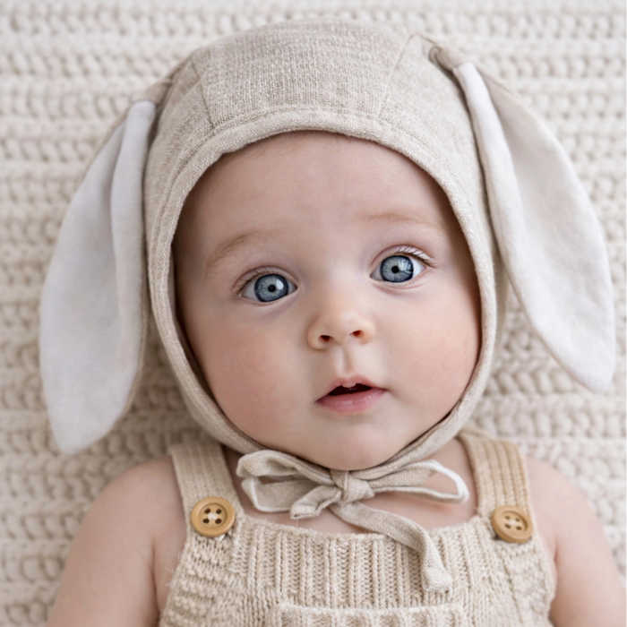 Linen Bunny Bonnet