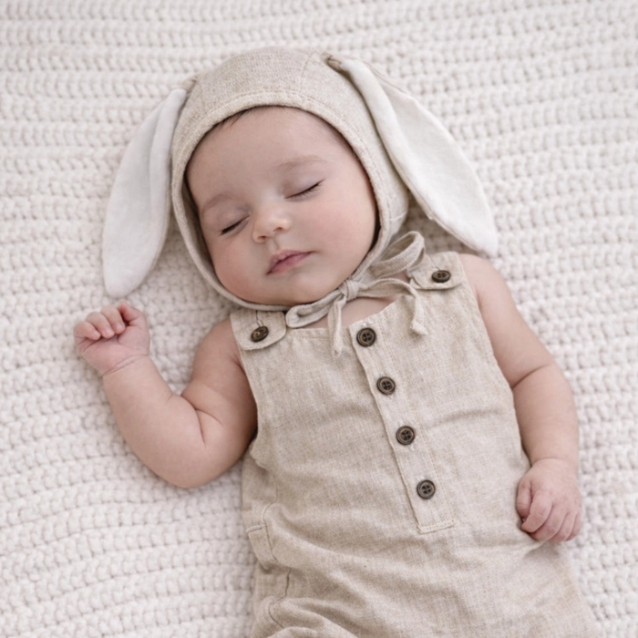 Linen Bunny Bonnet