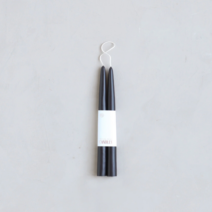 9" Timeless Smoke Taper Candle | Set of 2