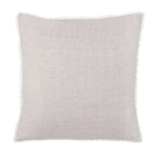 Lina Linen Pillow Grey Stripe | 24 x 24