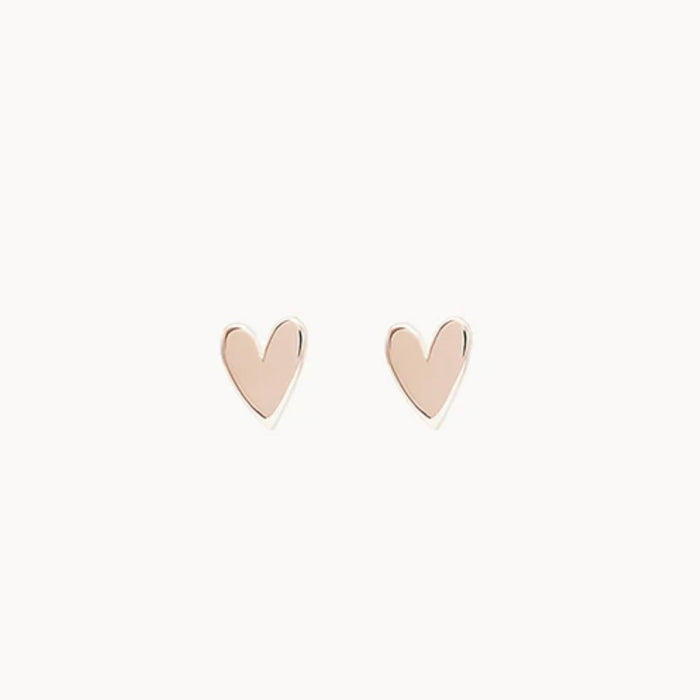 Everyday Little Lovely Heart Earring | 14K Gold