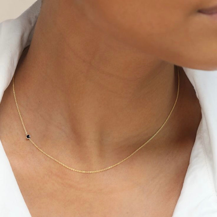 Birthstone Necklace | Onyx