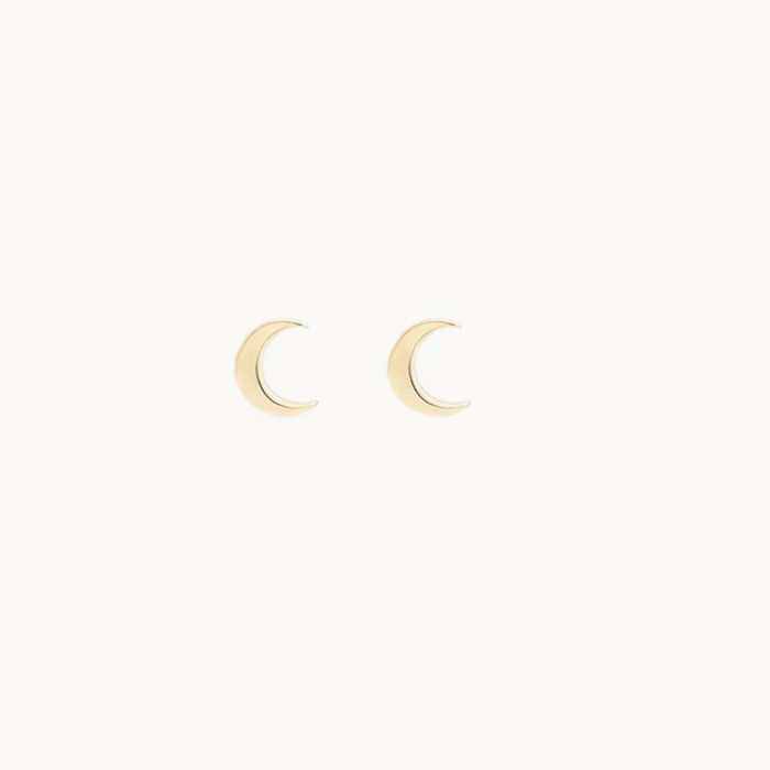 Everyday Little Crescent Moon Earring 14k gold