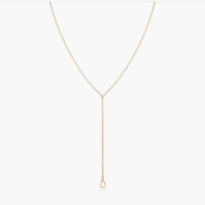 Honey Dipper Lariat Necklace | 14k gold