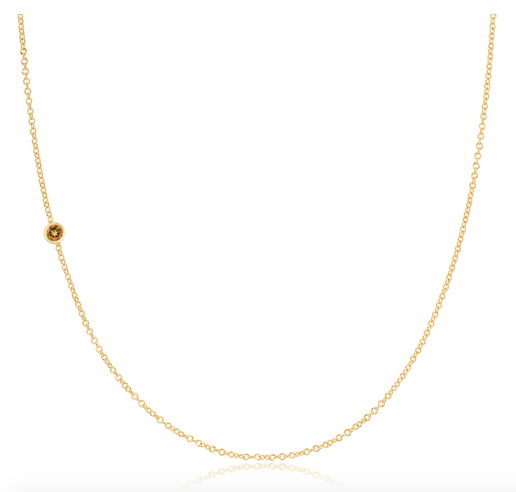 Birthstone Necklace | Citrine