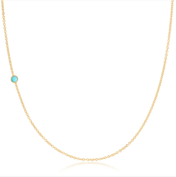 Birthstone Necklace | Turquoise (PREORDER)