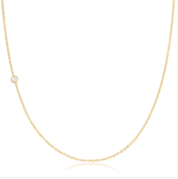 Birthstone Necklace | Pearl (PREORDER)