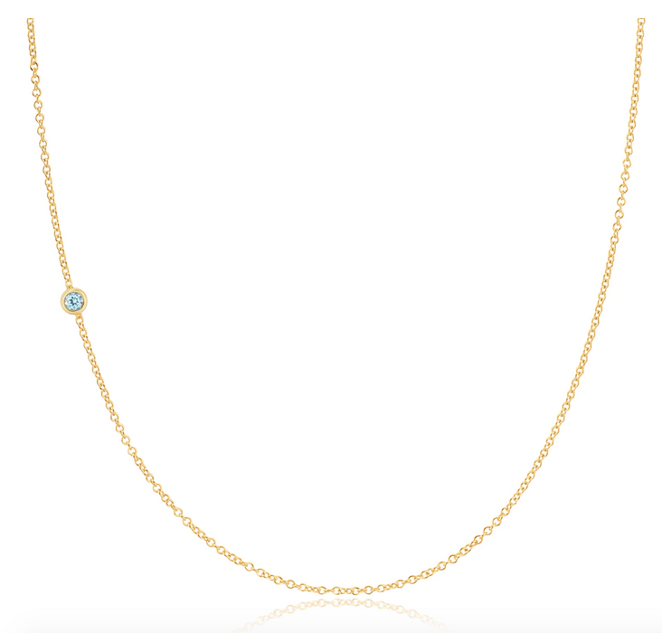 Birthstone Necklace | Aquamarine (PREORDER)
