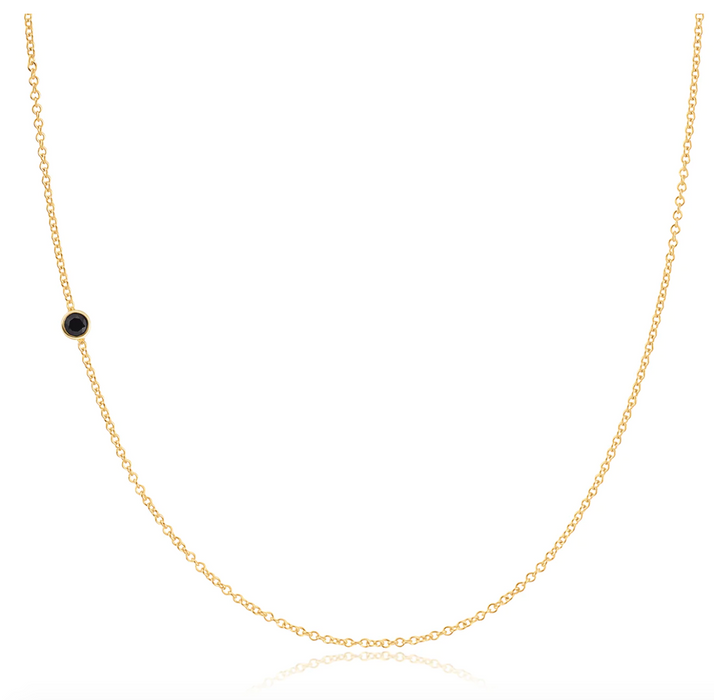 Birthstone Necklace | Onyx